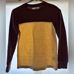 Boys Chocolate and beige Crewneck Sweater